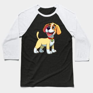 Cute Happy dog Baseball T-Shirt
